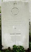 The grave of Great War casualty Arthur Edward Wallace at Bailleul Communal Cemetery