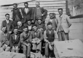 Workers at the quarry