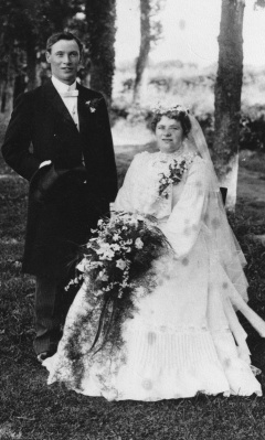 James George and Elsie on their wedding day