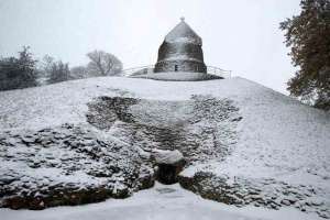 Le Hougue Bie under a blanket of snow