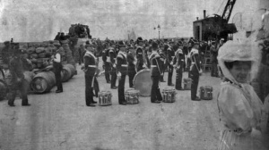 A military band at the Harbour