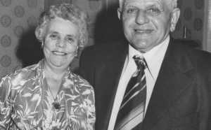 Grandson Charles Francis Bisson Le Cras and his wife Lilian, nee Cheyney, celebrating their golden wedding