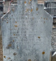 St Matthew's cemetery, St Lawrence gravestone of Jean Baptiste Goaziou (1863-1895) and his mother Marie, nee Personnic, (1824-1912)