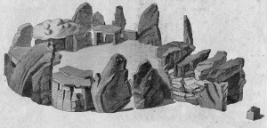 1786 drawing of a 'druid temple'