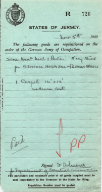 Noel and Porter, of King Street, were paid for a carpet they supplied for the German ward at the General Hospital