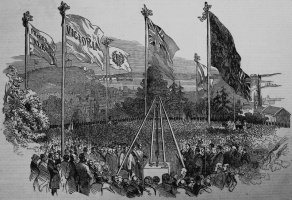 The laying of the foundation stone on 24 May 1850 from the Illustrated London News