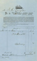 An 1885 shipping invoice for J R Langlois