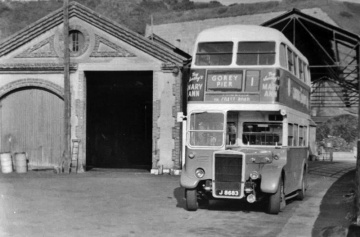 JMT double-decker at the Green Street depot in the 1950s ...