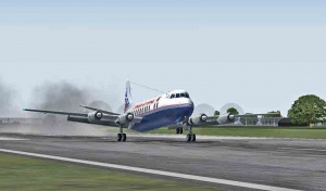 Touchdown for the BAF Viscount