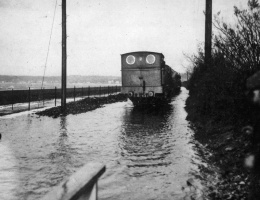 The south coast line flooded during stormy weather and high tides