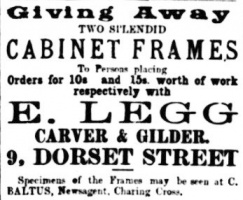 1897 Evening Post advert for Edwin George Legg