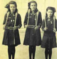 Girls with clubs early in the 20th century