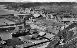 Looking down from Fort Regent in about 1880