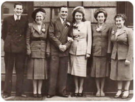 Myra Jane Hopkins (1926-1989), born in Bridgend, Wales, with her Jersey husband Ray Gallichan (1925-1995)
