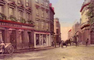 Broad Street, leading to Conway Street,with the British Hotel on the left