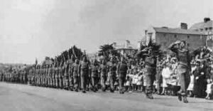 The Empire Day parade on Victoria Avenue