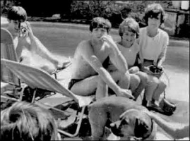 The Beatles relaxing between concerts in Jersey in 1963