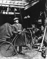 A penny farthing bicycle