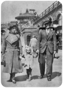 Anne Elizabeth Claire Bates (1934-2018), probably with her grandparents