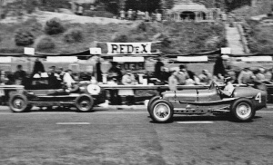 An amateur picture of one of the first road races