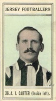 A J Carter played for Jersey Wanderers in 1908