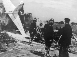 The fatal crash of a Beagle light aircraft at Corbiere in 1972