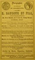Eminent photographer Ernst Baudoux's business was based in New Street in the mid-19th century