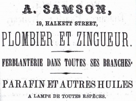 An advert for the company business