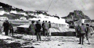 Landing on the beach at Grouville as part of the 1971 trial