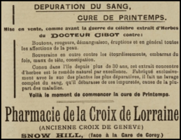 1920 advert in the Chronique de Jersey