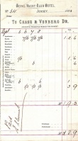 A guest's bill from 1881