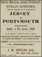 1939 advert for the shipping business which became Huelin Renouf