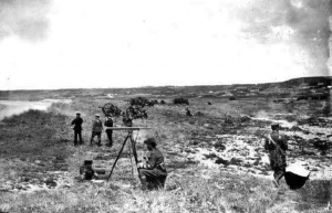 ... artillery practice at Les Mielles