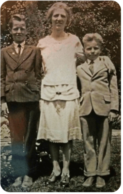 Muriel Mitchell and nephews Donald and James Edwards