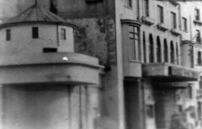 Air raid shelter on the corner of Conway Street next to the Pomme d'Or Hotel