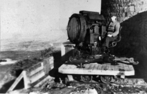 A searchlight at an unidentified location