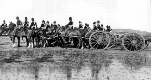 Militia artillery, early 20th century photograph by amateur photographer Edwin Dale