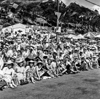 The crowd in 1958