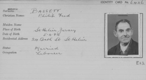Philip Fred Bassett's Occupation registration card