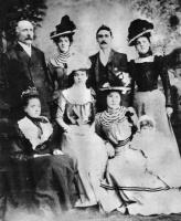 Eliza Jane Gaudin (front left), born in Jersey in 1851, with her husband John Wallace Waugh (1850-1917) and family