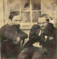 Victor Hugo and Auguste Vacquerie photographed by Charles Hugo