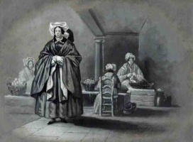 Portrait of a woman in black; Philip John Ouless