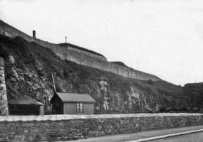 The road in the early 20th century with Fort Regent above