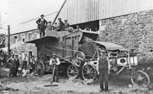 Another picture of threshing in St John in 1930