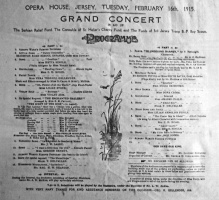 Silk programme for a 1915 charity concert