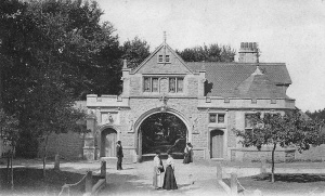 The main entrance to the manor grounds