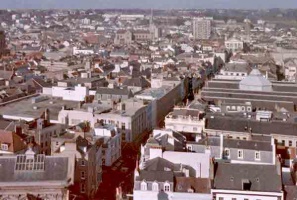 Town rooftops in 1977