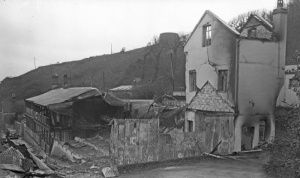 Fairbanks Hotel at Anne Port was destroyed by fire in 1949 - Evening Post photograph