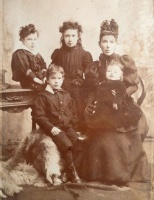Mary Ruth Gallie, nee Ledwich, with her children Maud, Edward, William and Gladys