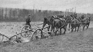 6 horsepower makes light work of ploughing in 1920